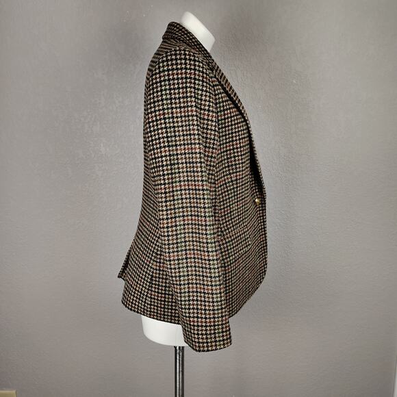Ralph Lauren Bullion Crest Plaid Wool Blend Blazer Size 12 - Picture 4 of 16